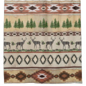 Rideaux De Douche Blanket Motif Mountain Rustic Lodge Deer (Devant)