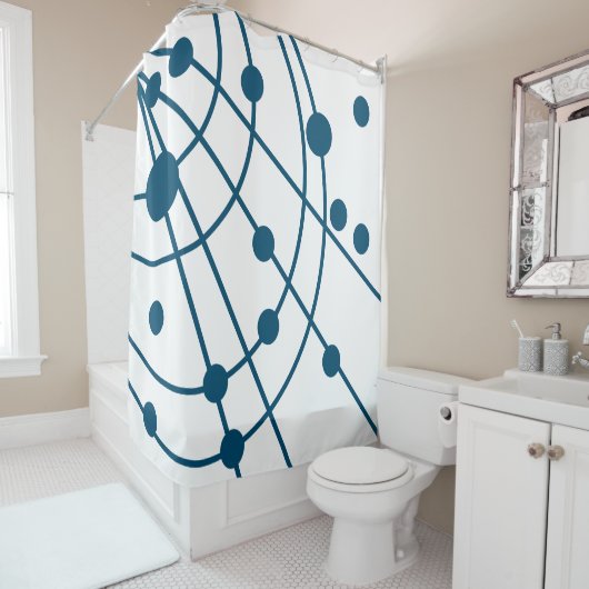 Rideaux De Douche Bleu (En situation)