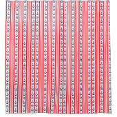 Rideaux De Douche Bleu bleu marine Ancres Navires Roues Bateau (Devant)