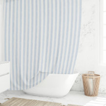 Bleu clair blanc côtier rayé scandinave délavé