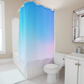Rideaux De Douche Bleu clair, rose, (En situation)