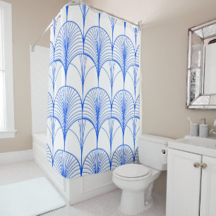 Rideaux De Douche Bleu d'art déco