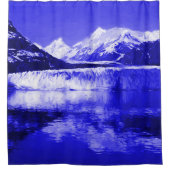 Rideaux De Douche Bleu de baie de glacier (Devant)