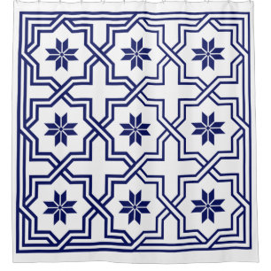 Rideaux De Douche Bleu de la marine Byzantine