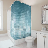 Rideaux De Douche Bleu Élégant Abstrait : Arrière-plan Magnifique (En situation)