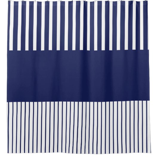 Rideaux De Douche Bleu et blanc (Devant)