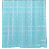 Rideaux De Douche Bleu et Blanc Chic Moderne Tendance (Devant)