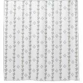 Rideaux De Douche Bleu et blanc Grandmillentenaire Aquarelle Florale (Devant)