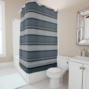 Rideaux De Douche Bleu et gris