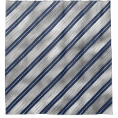 Rideaux De Douche Bleu et gris brillant (Devant)