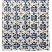 Rideaux De Douche Bleu et or (Devant)