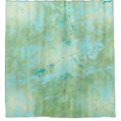 Rideaux De Douche Bleu et or moderne marbré abstrait éclaboussure de (Devant)