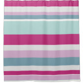 Rideaux De Douche Bleu et rose (Devant)