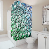 Rideaux De Douche Bleu et vert (En situation)