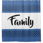 Rideaux De Douche Bleu famille (Devant)