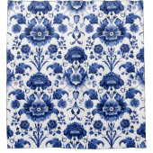 Rideaux De Douche Bleu floral (Devant)