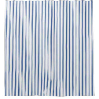 Rideaux De Douche Bleu foncé et blanc matelas Ticking Narrow