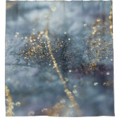 Rideaux De Douche Bleu Gold Glitter Glam 1 (Devant)