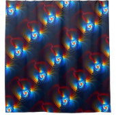 Rideaux De Douche Bleu gravitationnel (Devant)