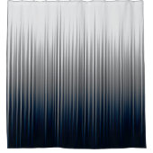 Rideaux De Douche Bleu Gris Asymétrique Plein Impression (Devant)