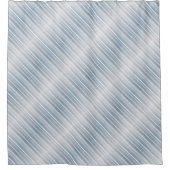 Rideaux De Douche Bleu gris rayé élégant (Devant)