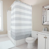 Rideaux De Douche Bleu Gris Turc (En situation)