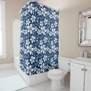 RIDEAUX DE DOUCHE BLEU HAWAII (BLEU DE LA MARINE)