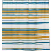 Rideaux De Douche Bleu jaune et blanc (Devant)