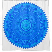 Rideaux De Douche Bleu mandala indien (Devant)