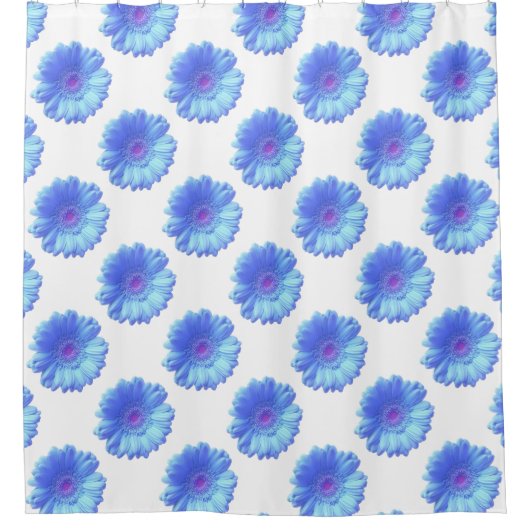 Rideaux De Douche Bleu marguerite (Devant)