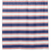 Rideaux De Douche Bleu marine et rouge (Devant)