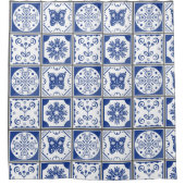 Rideaux De Douche Bleu Méditerranée (Devant)