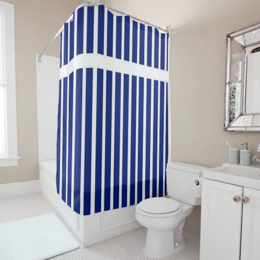 Rideaux De Douche Bleu Nautique (En situation)