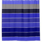 Rideaux De Douche Bleu, noir et blanc (Devant)