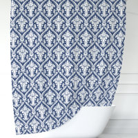 Bleu Nuit et Damassé Blanc