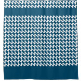 Rideaux De Douche Bleu océanique et blanc Vagues de Sharp Moderne (Devant)