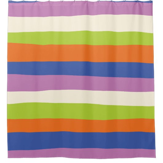 Rideaux De Douche Bleu, orange, violet, vert et (Devant)