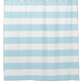 Rideaux De Douche Bleu pastel et blanc (Devant)