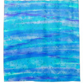 Rideaux De Douche Bleu personnalisé, violet, Turquoise, Aqua Abstrai (Devant)