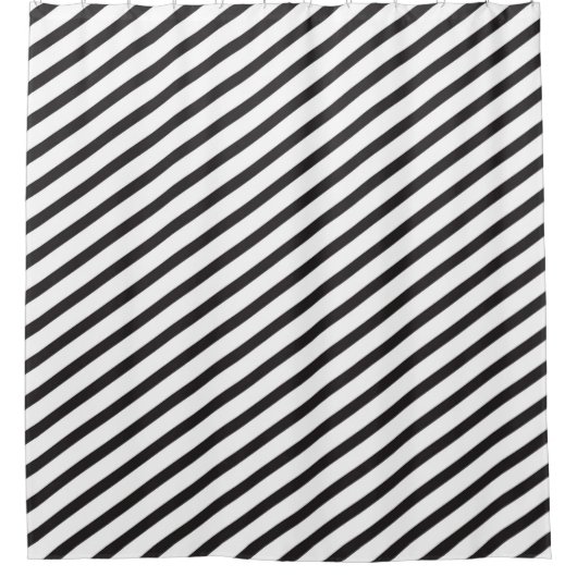 Rideaux De Douche Bleu profond et blanc Diagonal Grandes Modernes (Devant)