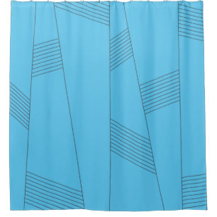 Rideaux De Douche Bleu, simple, élégant, abstrait motif
