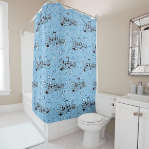 Rideaux De Douche Bleu tendre - Arrosage - Musique