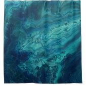 Rideaux De Douche Bleu Turquoise acrylique pourrissant Abstrait Flui (Devant)