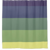 Rideaux De Douche Bleus + Blocage couleur vert (Devant)