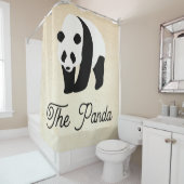 Rideaux De Douche Bloc couleur Panda (En situation)