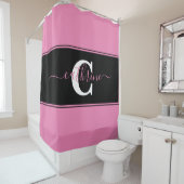 Rideaux De Douche Bloc de couleurs personnalisé (En situation)