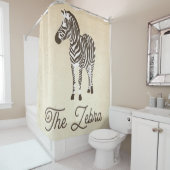 Rideaux De Douche Bloc de couleurs Zebra (En situation)