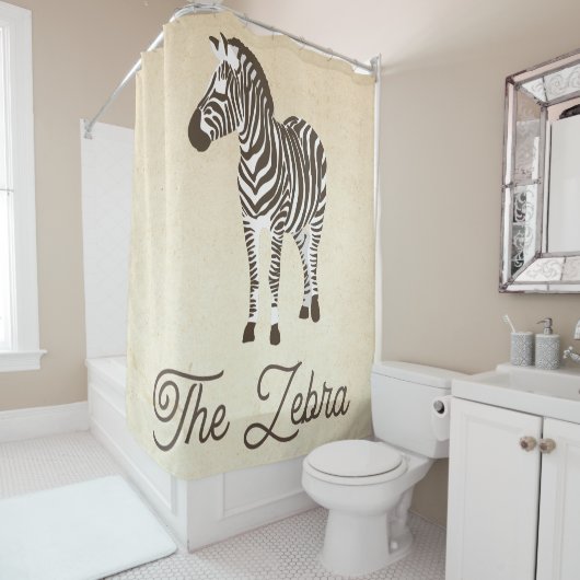 Rideaux De Douche Bloc de couleurs Zebra (En situation)