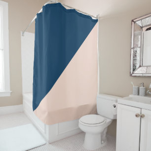 Rideaux De Douche bloc en pastel moderne élégant de couleur de ble