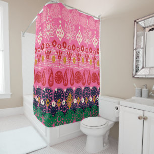 Rideaux De Douche bloc lotus rose